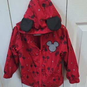 Disney Red Mickey Mouse Raincoat for Kids